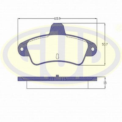 GBP880180 G.U.D. Комплект тормозных колодок, дисковый тормоз