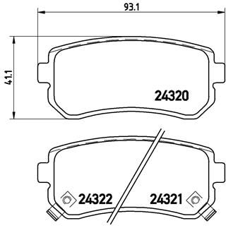 P30025 BREMBO Комплект тормозных колодок, дисковый тормоз