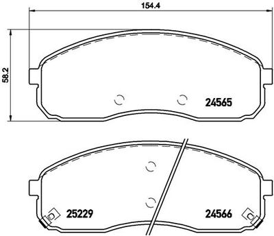 P30058 BREMBO Комплект тормозных колодок, дисковый тормоз