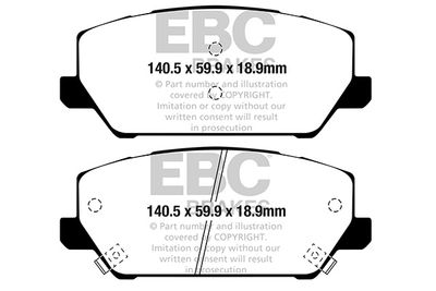 DPX2343 EBC Brakes Комплект тормозных колодок, дисковый тормоз