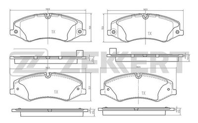 BS2531 ZEKKERT Комплект тормозных колодок, дисковый тормоз