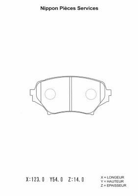 M360A64 NPS Комплект тормозных колодок, дисковый тормоз