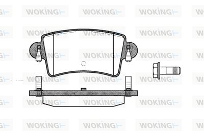 P933300 WOKING Комплект тормозных колодок, дисковый тормоз