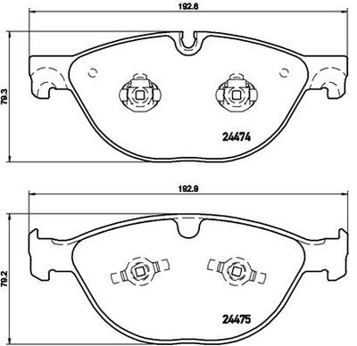 P36025 BREMBO Комплект тормозных колодок, дисковый тормоз