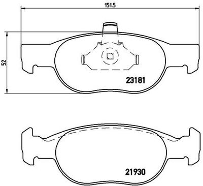 P23125 BREMBO Комплект тормозных колодок, дисковый тормоз