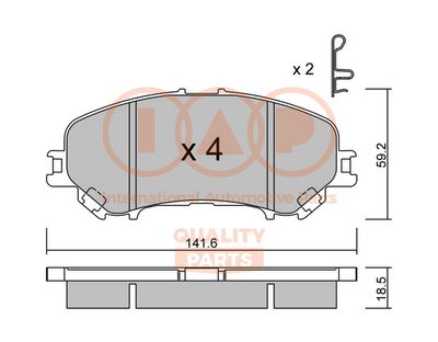 70413111P IAP QUALITY PARTS Комплект тормозных колодок, дисковый тормоз