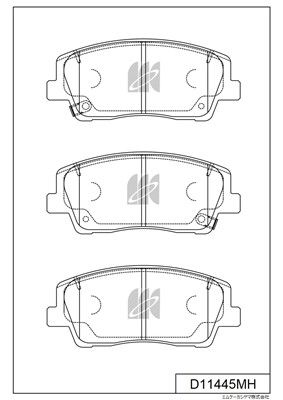 D11445MH MK Kashiyama Комплект тормозных колодок, дисковый тормоз