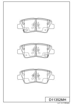 D11352MH MK Kashiyama Комплект тормозных колодок, дисковый тормоз