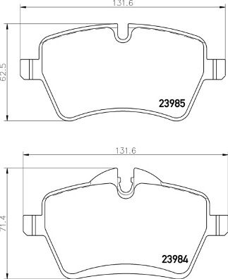 P06104 BREMBO Комплект тормозных колодок, дисковый тормоз