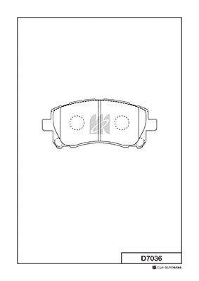 D7036 MK Kashiyama Комплект тормозных колодок, дисковый тормоз
