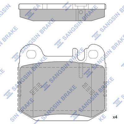 SP1930 Hi-Q Комплект тормозных колодок, дисковый тормоз