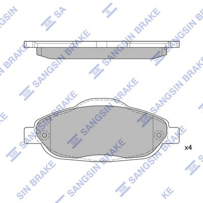 SP1804 Hi-Q Комплект тормозных колодок, дисковый тормоз