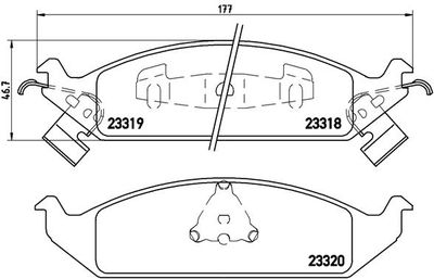 P11011 BREMBO Комплект тормозных колодок, дисковый тормоз