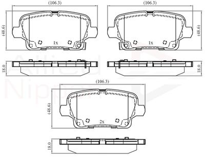 ADB32384 COMLINE Комплект тормозных колодок, дисковый тормоз