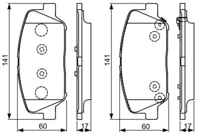 0986495337 BOSCH Комплект тормозных колодок, дисковый тормоз