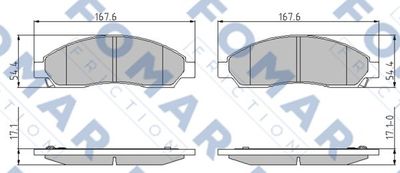 FO873381 FOMAR Friction Комплект тормозных колодок, дисковый тормоз