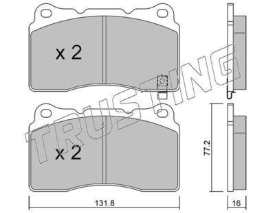 2975 TRUSTING Комплект тормозных колодок, дисковый тормоз