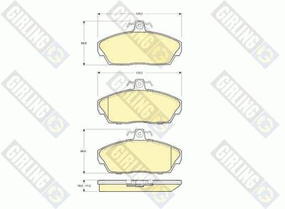 6113191 GIRLING Комплект тормозных колодок, дисковый тормоз