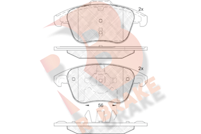 RB1866 R BRAKE Комплект тормозных колодок, дисковый тормоз