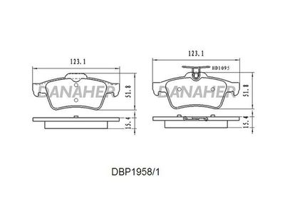 DBP19581 DANAHER Комплект тормозных колодок, дисковый тормоз