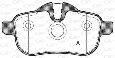 BPA141700 OPEN PARTS Комплект тормозных колодок, дисковый тормоз