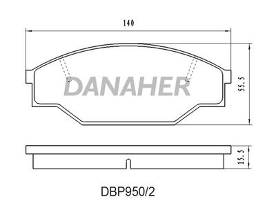 DBP9502 DANAHER Комплект тормозных колодок, дисковый тормоз