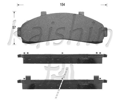 FK10041 KAISHIN Комплект тормозных колодок, дисковый тормоз