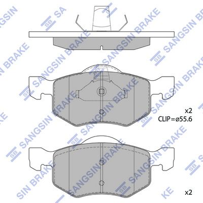 SP1519 Hi-Q Комплект тормозных колодок, дисковый тормоз