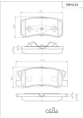 FBP4124 FI.BA Комплект тормозных колодок, дисковый тормоз