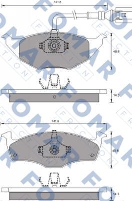 FO687881 FOMAR Friction Комплект тормозных колодок, дисковый тормоз