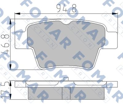 FO930581 FOMAR Friction Комплект тормозных колодок, дисковый тормоз