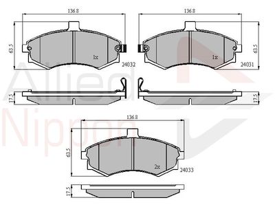 ADB31176 COMLINE Комплект тормозных колодок, дисковый тормоз