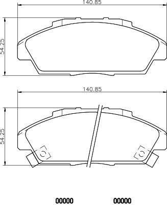 MDB2472 MINTEX Комплект тормозных колодок, дисковый тормоз