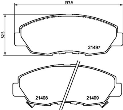 8DB355029121 HELLA Комплект тормозных колодок, дисковый тормоз