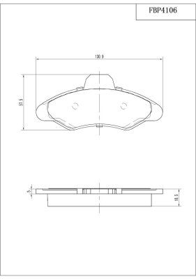 FBP4106 FI.BA Комплект тормозных колодок, дисковый тормоз