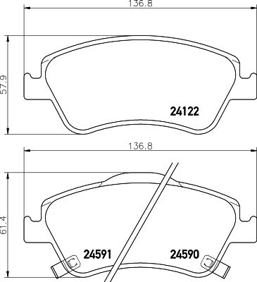 8DB355028281 HELLA PAGID Комплект тормозных колодок, дисковый тормоз