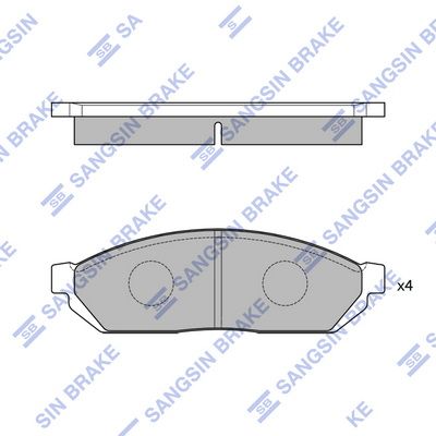 SP1059 Hi-Q Комплект тормозных колодок, дисковый тормоз