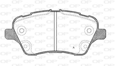 BPA151400 OPEN PARTS Комплект тормозных колодок, дисковый тормоз