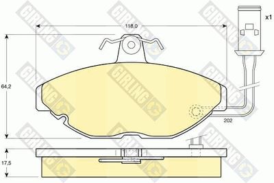 6104281 GIRLING Комплект тормозных колодок, дисковый тормоз