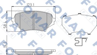 FO948681 FOMAR Friction Комплект тормозных колодок, дисковый тормоз