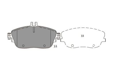 KBP6620 KAVO PARTS Комплект тормозных колодок, дисковый тормоз