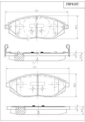 FBP4107 FI.BA Комплект тормозных колодок, дисковый тормоз