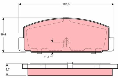 GDB3194 TRW Комплект тормозных колодок, дисковый тормоз