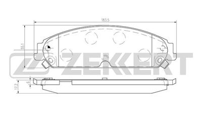 BS2428 ZEKKERT Комплект тормозных колодок, дисковый тормоз