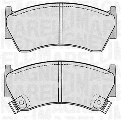 363916060343 MAGNETI MARELLI Комплект тормозных колодок, дисковый тормоз