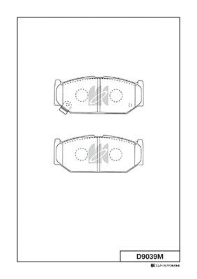 D9039M MK Kashiyama Комплект тормозных колодок, дисковый тормоз