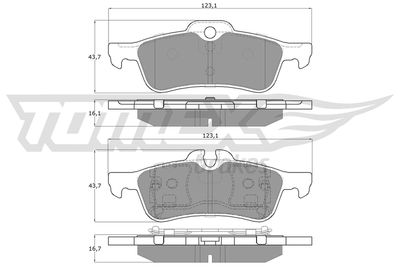 TX1603 TOMEX Brakes Комплект тормозных колодок, дисковый тормоз