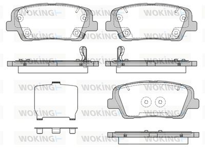 P1374309 WOKING Комплект тормозных колодок, дисковый тормоз