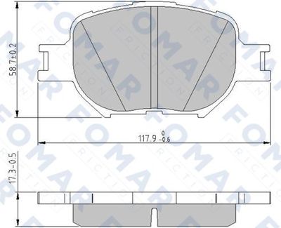 FO814681 FOMAR Friction Комплект тормозных колодок, дисковый тормоз