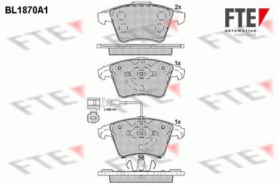 BL1870A1 FTE Комплект тормозных колодок, дисковый тормоз